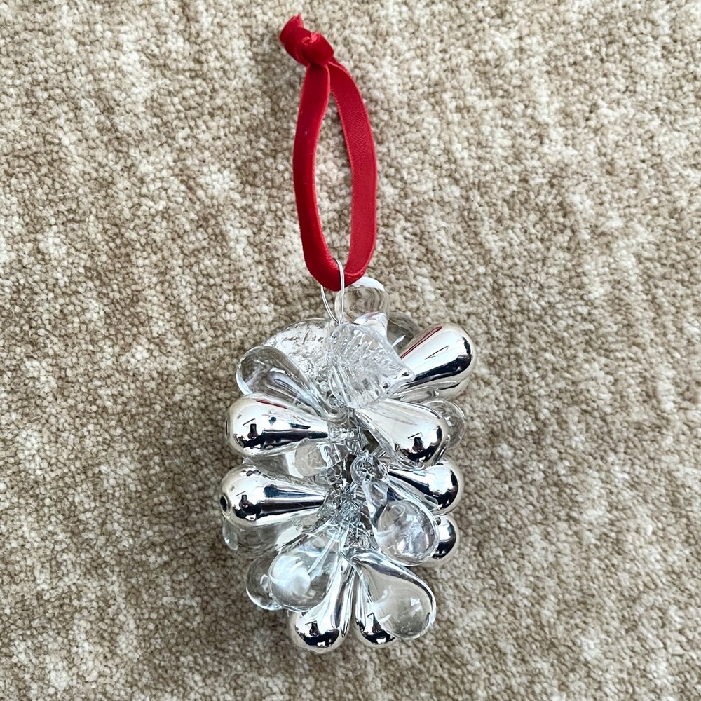 Beaded Holly Christmas Tree Ornament